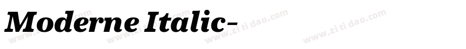 Moderne Italic字体转换